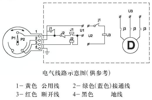 電接點壓力表接線示（shì）意圖